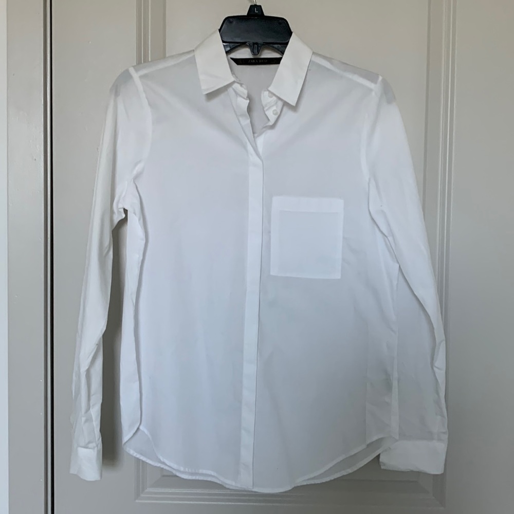 ZARA NEW WITHOUT TAGS WHITE BUTTONDOWN